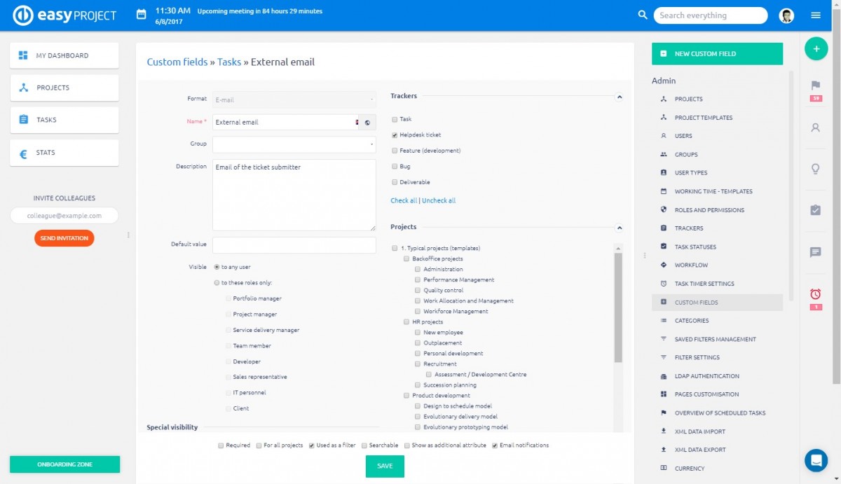 Easy Project - Custom Fields Easy Project - Custom Fields