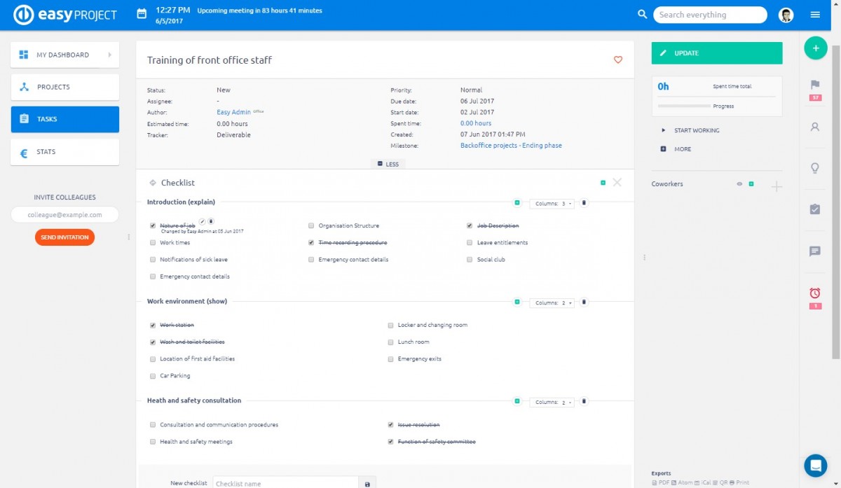 Easy Project - Checklists Easy Project - Checklists
