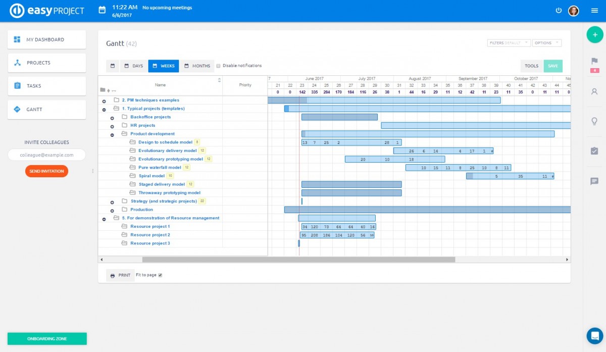 Easy Project - Portfolio Gantt Easy Project - Portfolio Gantt