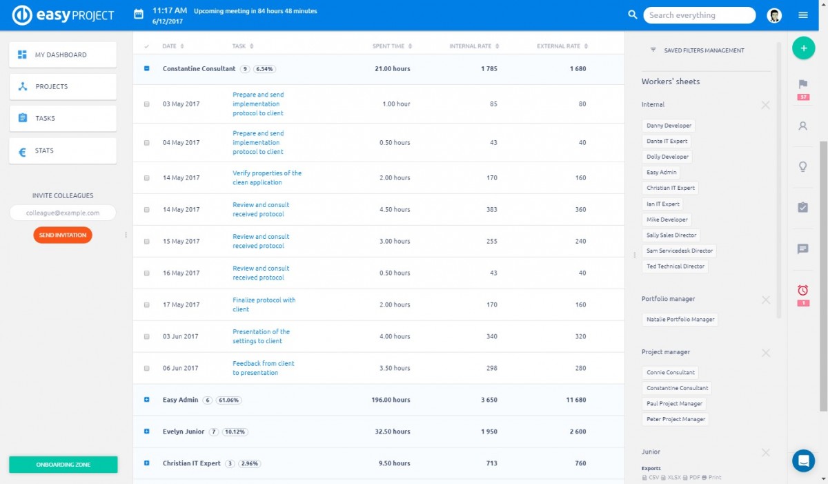 Easy Project - Payroll & Invoicing sheets Easy Project - Payroll & Invoicing sheets