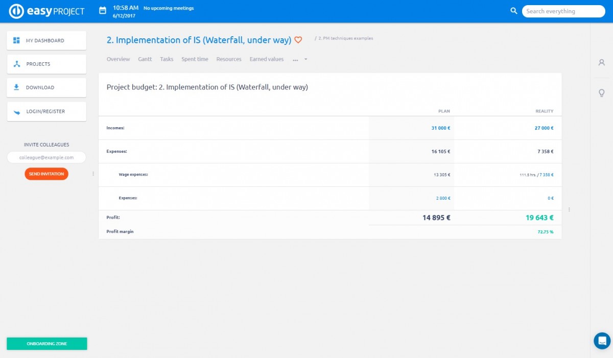 Easy Project - Project Budgets Easy Project - Project Budgets