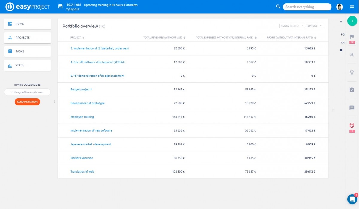 Easy Project - Portfolio statement Easy Project - Portfolio statement
