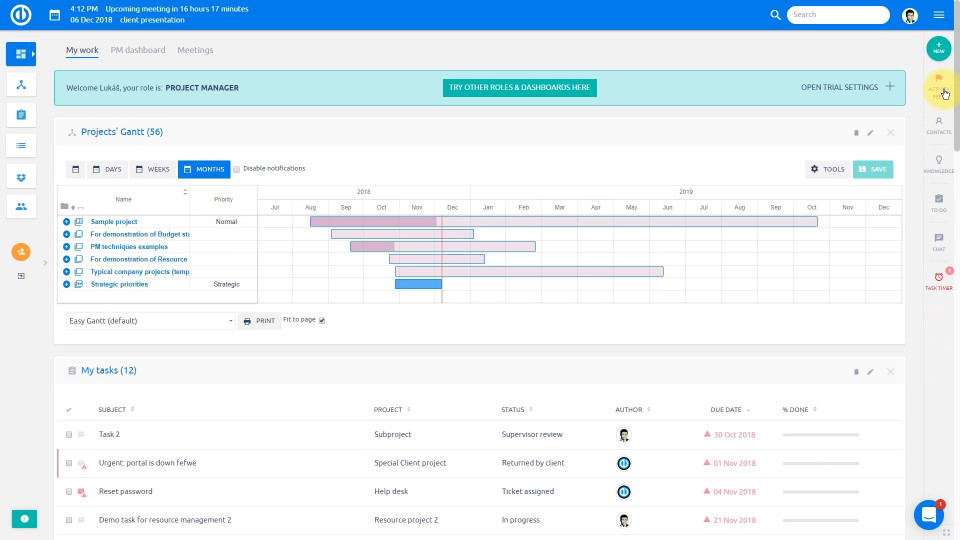 Project manager dashboard helps your team keep on track