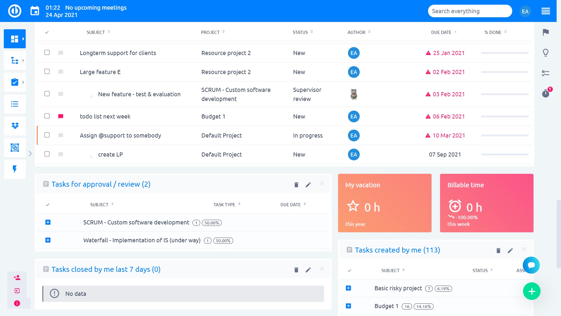 Easy Project – Task Tracking