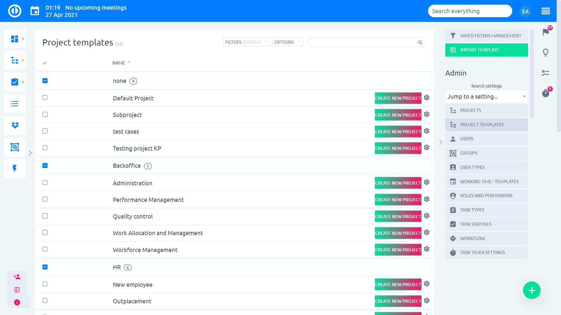 Easy Project – Project templates Easy Project – Project templates