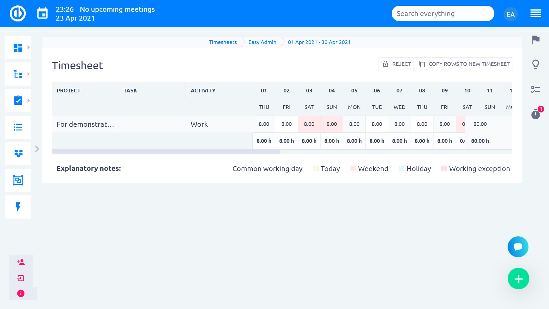 Easy Project – Timesheets for weekly spent time reporting Easy Project – Timesheets for weekly spent time reporting