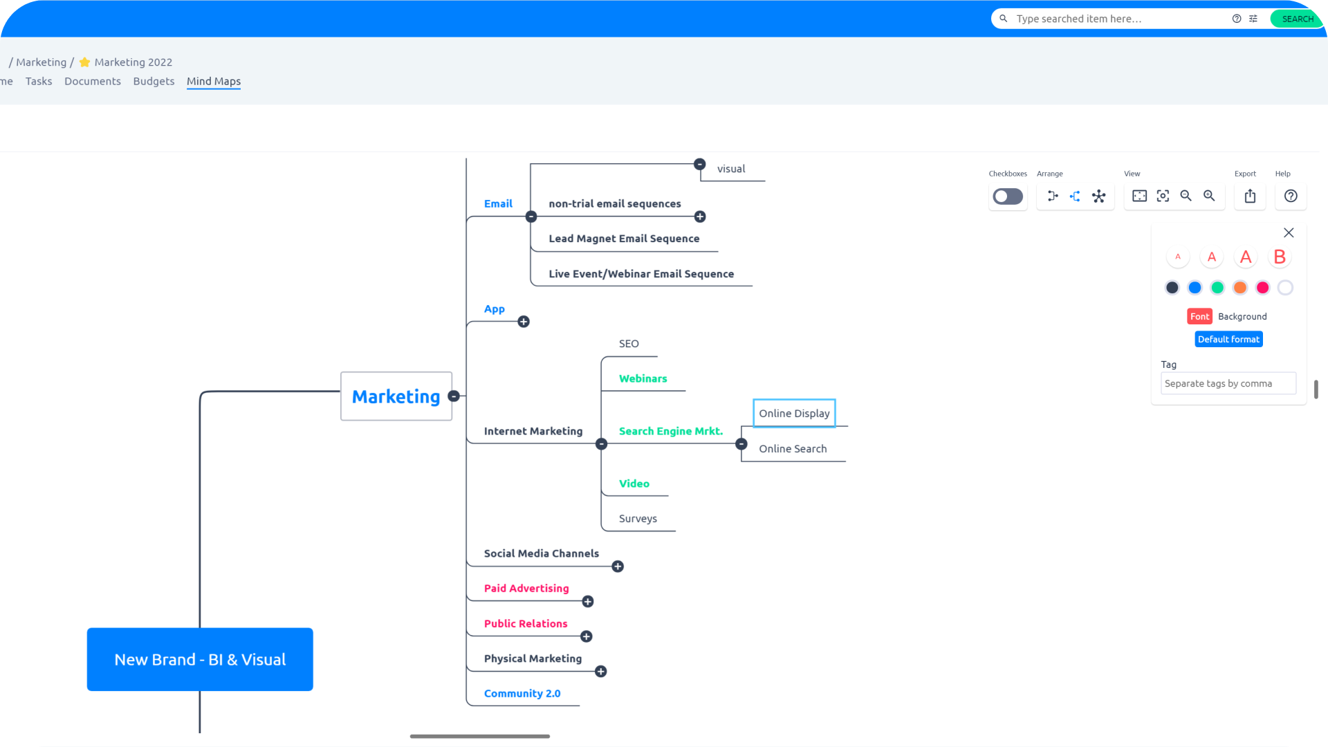 Mind maps and projects in one simple tool - Easy Project