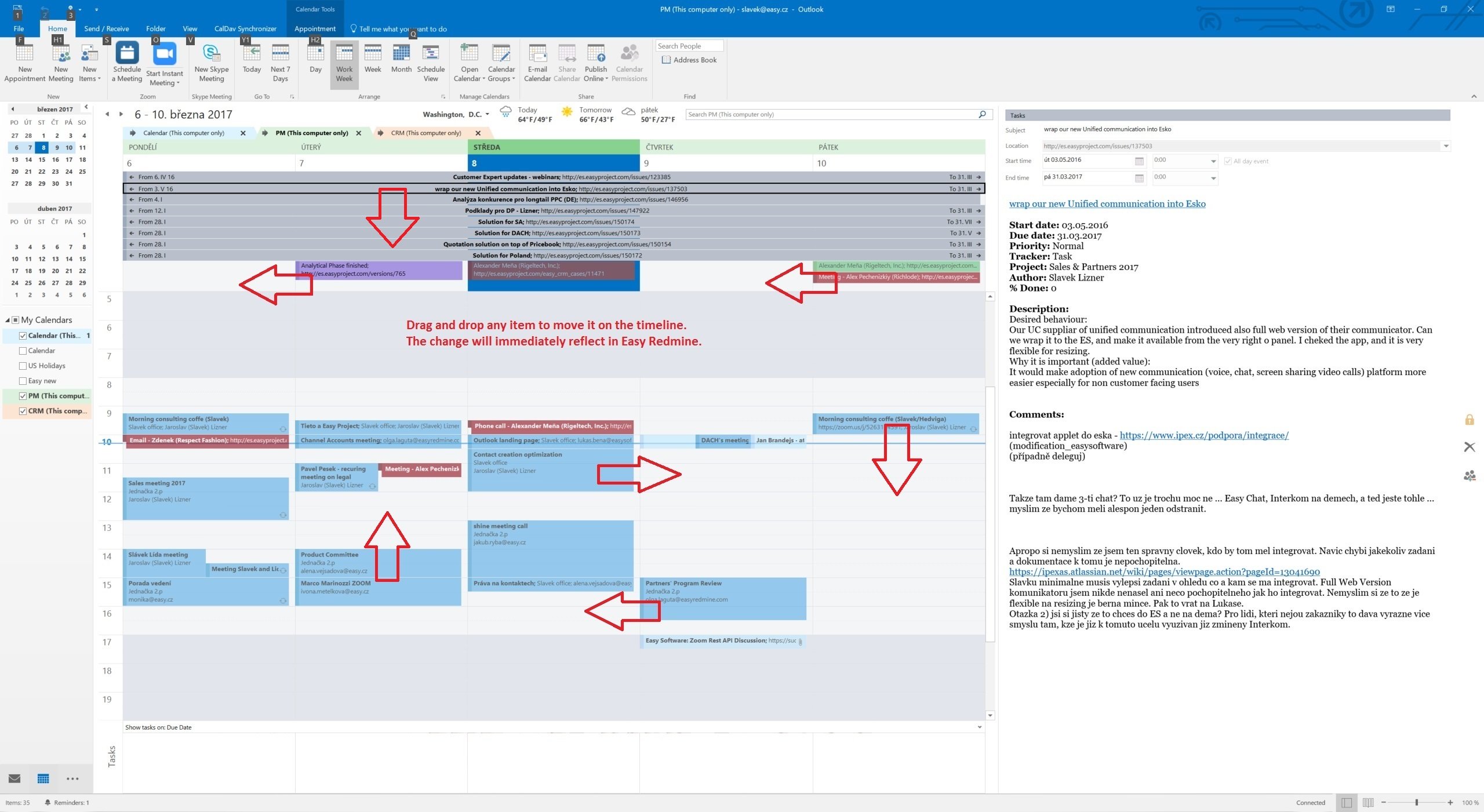 Wiki pages viewpage. Синхронизация календаря Outlook. Outlook плагины. Redmine easy WBS. OUTLOOKJ Битрикс.